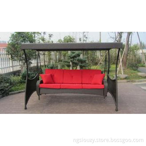 Indoor Home Brown Rattan Swing Chair , All Weather Hanging